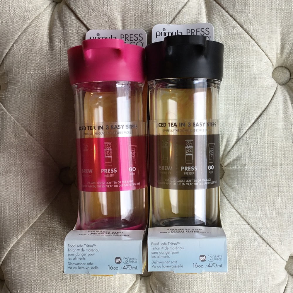 NWT - Primula Press & Go Iced Tea Tumbler - Hot pink